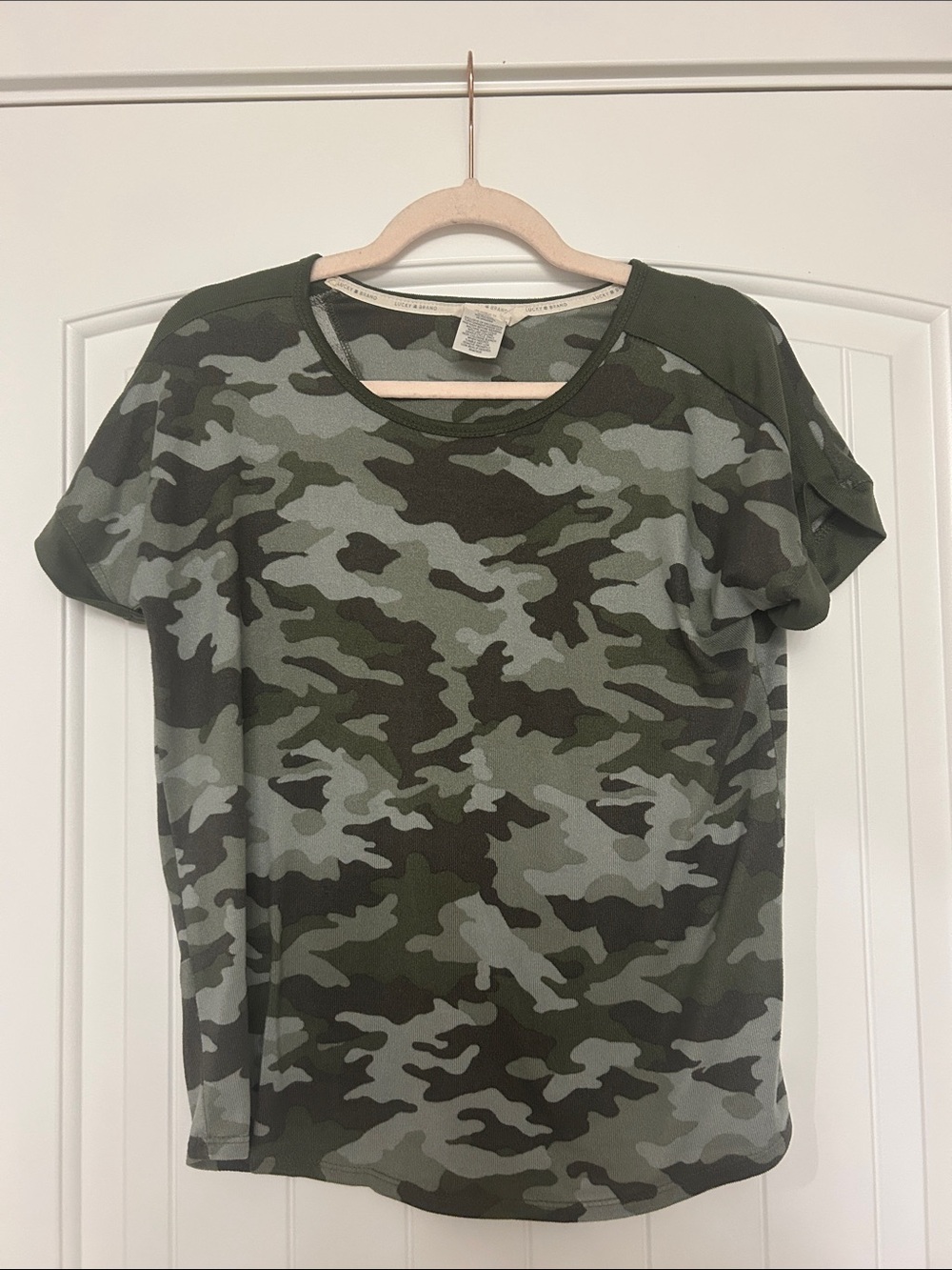 Lucky Brand Camouflage Print Tee Shirt